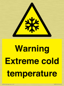 Warning Extreme cold temperature